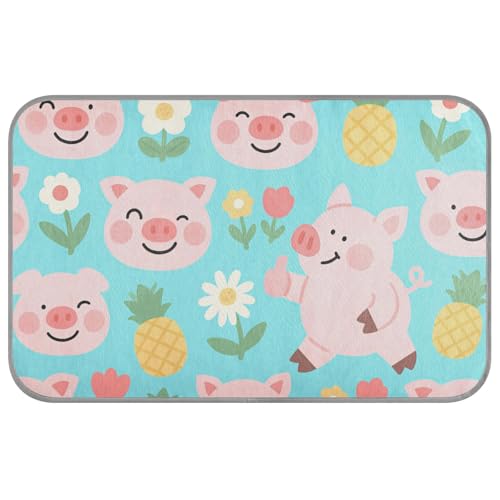 Kühlendes Hundebett, selbstkühlend, 96,5 x 58,4 cm, Schweine-Ananas-Grün, kühlende Haustiermatte für Hunde, Größe M Kühlendes Hundebett, selbstkühlend, 96,5 x 58,4 cm, Schweine-Ananas-Grün, kühlende Haustiermatte für Hunde, Größe M von voucong