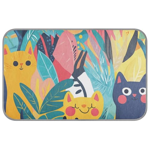 Kühlendes Hundebett mit Cartoon-Katzen-Motiv, selbstkühlend, 96,5 x 58,4 cm, Haustier-Kühlbett für Tiere, Reisen, sicher, esterilla refrescante para perros M Kühlendes Hundebett mit Cartoon-Katzen-Motiv, selbstkühlend, 96,5 x 58,4 cm, Haustier-Kühlbett für Tiere, Reisen, sicher, esterilla refrescante para perros M von voucong
