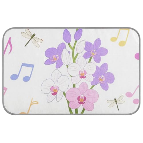 Kühlkissen für Katzen, Motiv: schöne Blumen und Libellen, bunt, für Katzen, selbstkühlend, 96,5 x 58,4 cm, Kühlprodukte zum Schlafen von Schweinen, waschbar, Cama Fria Para Perro M von voucong