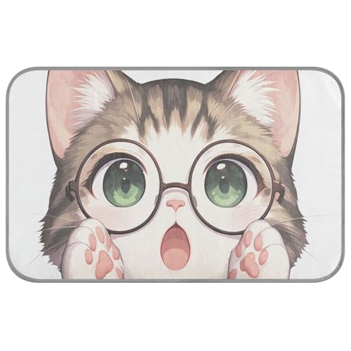 Kühlkissen mit niedlicher Katze, selbstkühlend, 96,5 x 58,4 cm, Outdoor-Kühlkissen für Schweine, zum Schlafen, niedliches Camas Frias Para Perros M von voucong
