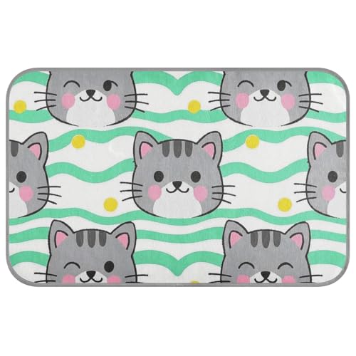 Kühlmatte für Hunde, Motiv: niedliche graue Katze, Cartoon, Sommer, Sommer, selbstkühlend, 96,5 x 58,4 cm, Haustier-Kühlkissen für Kätzchen, draußen, waschbar, Frio Para Perros M Kühlmatte für Hunde, Motiv: niedliche graue Katze, Cartoon, Sommer, Sommer, selbstkühlend, 96,5 x 58,4 cm, Haustier-Kühlkissen für Kätzchen, draußen, waschbar, Frio Para Perros M von voucong