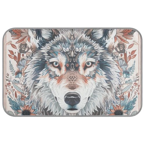 Kühlmatte für Katzen, Boho-Stil, Blume, Wolf, Sommer, selbstkühlend, 96,5 x 58,4 cm, Kühlmatte für draußen, waschbar, Camas Frias Para Perros M Kühlmatte für Katzen, Boho-Stil, Blume, Wolf, Sommer, selbstkühlend, 96,5 x 58,4 cm, Kühlmatte für draußen, waschbar, Camas Frias Para Perros M von voucong