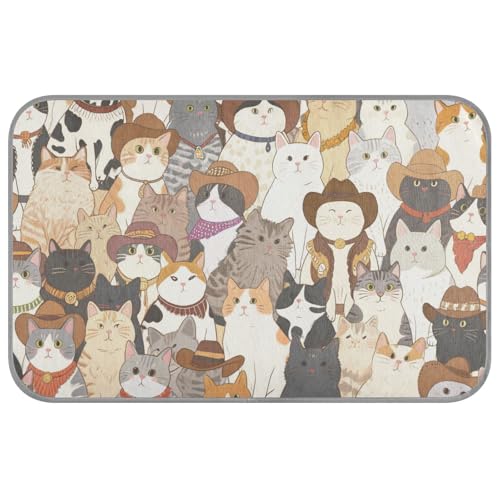 Kühlmatte für Katzen, Retro-Cartoon, Western-Cowboy, Katze, Sommer, selbstkühlend, 96,5 x 58,4 cm, für Chihuahua, Outdoor, einzigartige Cama Fria Para Perro M Kühlmatte für Katzen, Retro-Cartoon, Western-Cowboy, Katze, Sommer, selbstkühlend, 96,5 x 58,4 cm, für Chihuahua, Outdoor, einzigartige Cama Fria Para Perro M von voucong