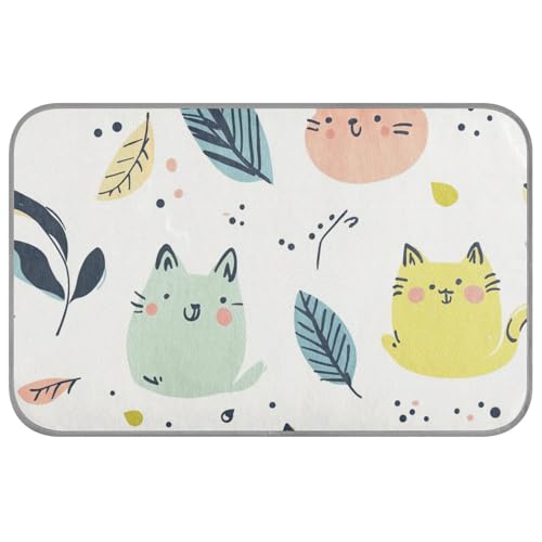 Kühlmatte für große Hunde, Motiv: Cartoon-Katzen, helle Farbe, für große Hunde, selbstkühlend, 96,5 x 58,4 cm, Haustier-Kühlbett für Schwein, Outdoor, faltbar, Größe M Kühlmatte für große Hunde, Motiv: Cartoon-Katzen, helle Farbe, für große Hunde, selbstkühlend, 96,5 x 58,4 cm, Haustier-Kühlbett für Schwein, Outdoor, faltbar, Größe M von voucong
