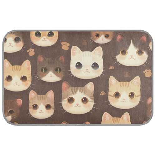 Niedliche Cartoon-Katzenköpfe, hält Hunde im Sommer kühl, selbstkühlend, 96,5 x 58,4 cm, Gel-Kühlmatte für Tiere, Outdoor, Durablapete Frio Para Perros M Niedliche Cartoon-Katzenköpfe, hält Hunde im Sommer kühl, selbstkühlend, 96,5 x 58,4 cm, Gel-Kühlmatte für Tiere, Outdoor, Durablapete Frio Para Perros M von voucong
