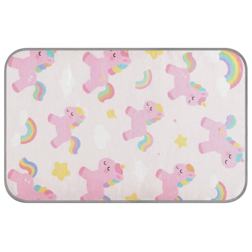 Niedliches Cartoon-Hundebett mit rosa Regenbogen-Einhörnern, selbstkühlend, 96,5 x 58,4 cm, Haustierkühlung für Kaninchen, zum Schlafen, faltbar, Cama Fria Para Perro M Niedliches Cartoon-Hundebett mit rosa Regenbogen-Einhörnern, selbstkühlend, 96,5 x 58,4 cm, Haustierkühlung für Kaninchen, zum Schlafen, faltbar, Cama Fria Para Perro M von voucong