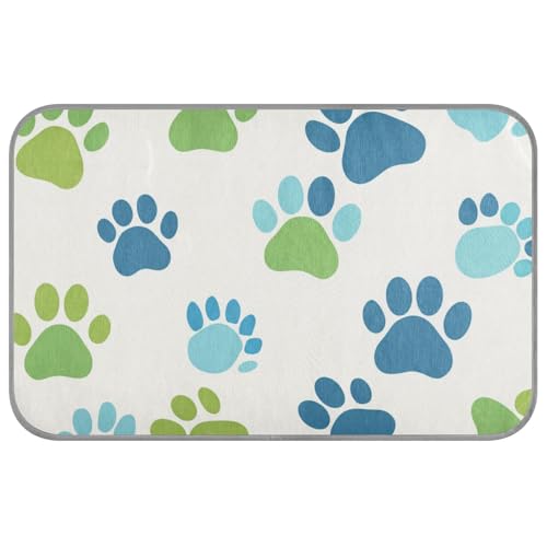 Paw Prints Kühlmatte für Hunde, selbstkühlend, 96,5 x 58,4 cm, kühlende Haustierunterlage für Haustiere, gemütliches Schlafen, einzigartig, Cama Refrescante Para Perros M, Blau / Grün Paw Prints Kühlmatte für Hunde, selbstkühlend, 96,5 x 58,4 cm, kühlende Haustierunterlage für Haustiere, gemütliches Schlafen, einzigartig, Cama Refrescante Para Perros M, Blau / Grün von voucong