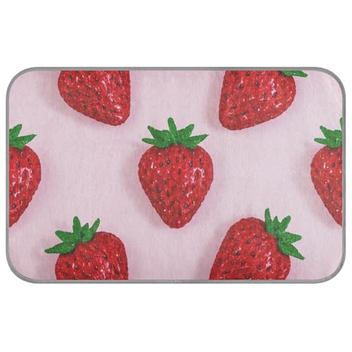 Red Strawberry Summer Hundebett, waschbar, selbstkühlend, 96,5 x 58,4 cm, Kühlmatte für draußen für Kätzchen, Innenbereich, waschbar, Esterilla Refrescante para perros M Red Strawberry Summer Hundebett, waschbar, selbstkühlend, 96,5 x 58,4 cm, Kühlmatte für draußen für Kätzchen, Innenbereich, waschbar, Esterilla Refrescante para perros M von voucong