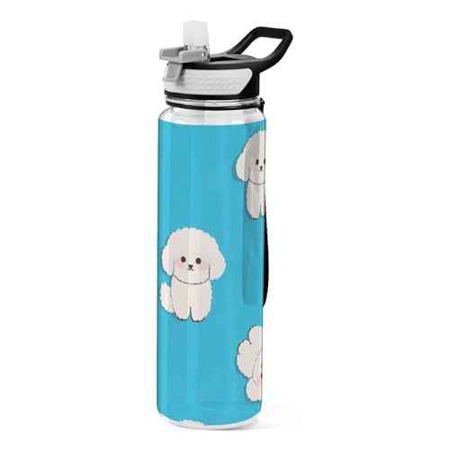 Reise-Wasserflasche mit Bichon-Frisé-Motiv, aus Tritan, BPA-frei, ungiftig, leicht, wiederverwendbar, für Camping, tragbar, 907 ml Reise-Wasserflasche mit Bichon-Frisé-Motiv, aus Tritan, BPA-frei, ungiftig, leicht, wiederverwendbar, für Camping, tragbar, 907 ml von voucong