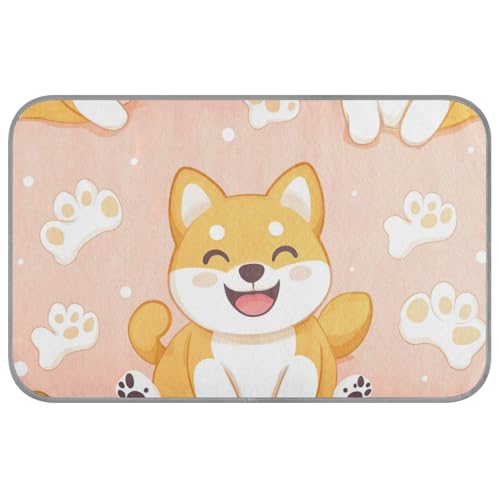 Shiba Inu Hundehütte mit Knochenpfote, kühlend, selbstkühlend, 96,5 x 58,4 cm, Eiskissen für Welpen, Reisen, schnurloses Klebeband, Enfriador Para Perros M Shiba Inu Hundehütte mit Knochenpfote, kühlend, selbstkühlend, 96,5 x 58,4 cm, Eiskissen für Welpen, Reisen, schnurloses Klebeband, Enfriador Para Perros M von voucong