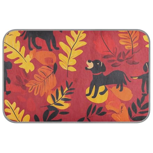 Simple Black Dogs Kühlkissen für Hunde, Herbstblätter, selbstkühlend, 96,5 x 58,4 cm, für draußen, abnehmbar, Größe M Simple Black Dogs Kühlkissen für Hunde, Herbstblätter, selbstkühlend, 96,5 x 58,4 cm, für draußen, abnehmbar, Größe M von voucong