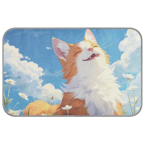 Sommer-Katzenbetten im Anime-Stil, für den Außenbereich, selbstkühlend, 96,5 x 58,4 cm, kühlende Haustiermatte für Hamster, Outdoor, weicher Manta, Refrescante Para Perro, M, Orange Sommer-Katzenbetten im Anime-Stil, für den Außenbereich, selbstkühlend, 96,5 x 58,4 cm, kühlende Haustiermatte für Hamster, Outdoor, weicher Manta, Refrescante Para Perro, M, Orange von voucong
