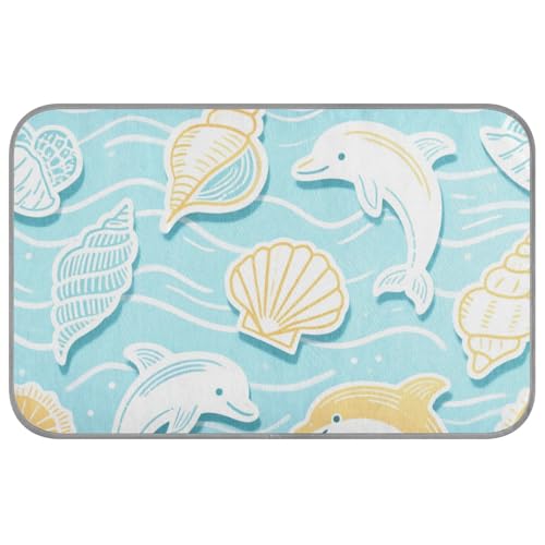 Sommer-Kühlmatte für Hunde, Sommer-Stil, Delfintiere, selbstkühlend, 96,5 x 58,4 cm, Bett für draußen, für Hunde, Innenbereich, rutschfest, Manta, Refrescante Para Perro, M Sommer-Kühlmatte für Hunde, Sommer-Stil, Delfintiere, selbstkühlend, 96,5 x 58,4 cm, Bett für draußen, für Hunde, Innenbereich, rutschfest, Manta, Refrescante Para Perro, M von voucong