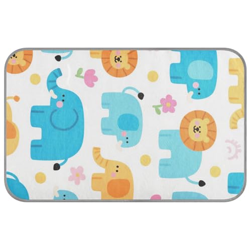 Sommer-Pads für Hunde, niedlicher Cartoon-Elefant und Löwe, selbstkühlend, 96,5 x 58,4 cm, Kühldecken für Kaninchen, wasserdicht, Esterilla-Refrescante para perros, M Sommer-Pads für Hunde, niedlicher Cartoon-Elefant und Löwe, selbstkühlend, 96,5 x 58,4 cm, Kühldecken für Kaninchen, wasserdicht, Esterilla-Refrescante para perros, M von voucong