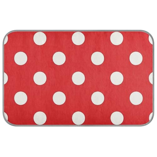Sommer-Pads für Hunde, selbstkühlend, 96,5 x 58,4 cm, Karikatur gepunktet, Rot Sommer-Pads für Hunde, selbstkühlend, 96,5 x 58,4 cm, Karikatur gepunktet, Rot von voucong
