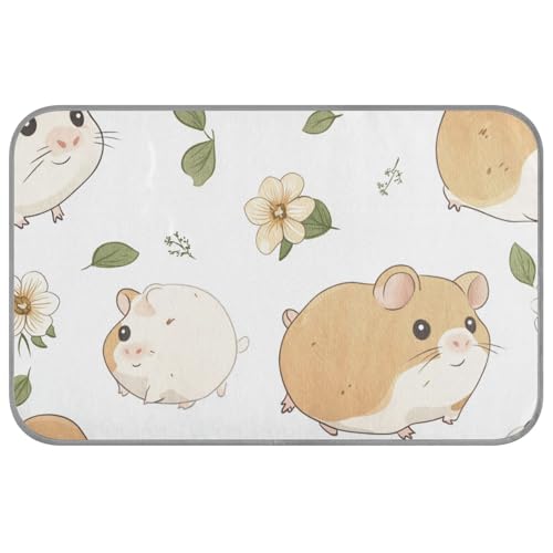 Sommerdecke für Hunde, niedliches Meerschweinchen, selbstkühlend, 96,5 x 58,4 cm, Bett für draußen, für Kaninchen, draußen, rutschfest, Größe M, Weiß Sommerdecke für Hunde, niedliches Meerschweinchen, selbstkühlend, 96,5 x 58,4 cm, Bett für draußen, für Kaninchen, draußen, rutschfest, Größe M, Weiß von voucong