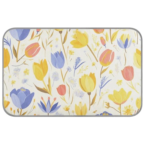 Sommermatten für Hunde, zarte Cartoon-Blume, leuchtende Farben, selbstkühlend, 96,5 x 58,4 cm, Betten für draußen, zum Schlafen von Haustieren, abnehmbar, erfrischend, Größe M Sommermatten für Hunde, zarte Cartoon-Blume, leuchtende Farben, selbstkühlend, 96,5 x 58,4 cm, Betten für draußen, zum Schlafen von Haustieren, abnehmbar, erfrischend, Größe M von voucong