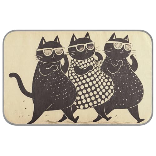 Süße Katzen, Sommer-Katzenbett für draußen, selbstkühlend, 96,5 x 58,4 cm, Haustier-Kühlkissen für Tiere, gemütliches Schlafen, abnehmbar, Esterilla, Refrescante Para Perros, Größe M, Schwarz / Braun Süße Katzen, Sommer-Katzenbett für draußen, selbstkühlend, 96,5 x 58,4 cm, Haustier-Kühlkissen für Tiere, gemütliches Schlafen, abnehmbar, Esterilla, Refrescante Para Perros, Größe M, Schwarz / Braun von voucong
