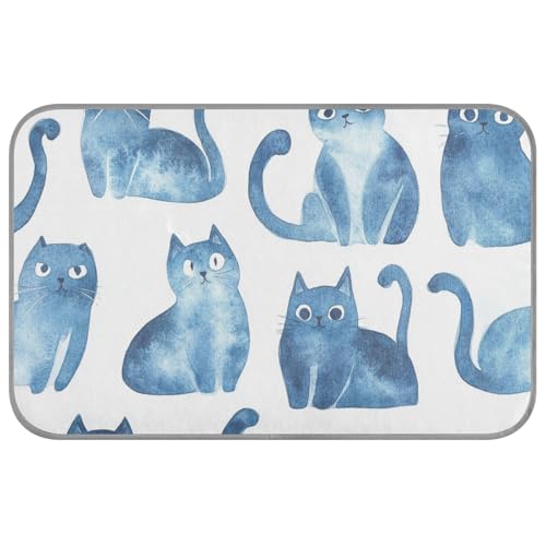 Süße russische blaue Katzen, weiße Sommer-Hundematte, selbstkühlend, 96,5 x 58,4 cm, Kühlmatten für Schweine im Freien, sichere Cama Fria Para Perro M Süße russische blaue Katzen, weiße Sommer-Hundematte, selbstkühlend, 96,5 x 58,4 cm, Kühlmatten für Schweine im Freien, sichere Cama Fria Para Perro M von voucong