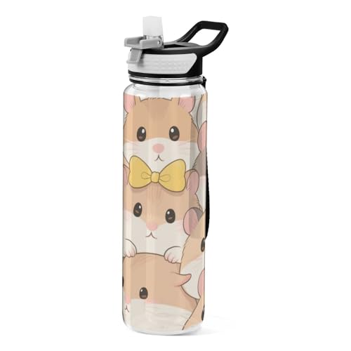 Süßer Cartoon-Hamster-Wasserflasche, Tritan, BPA-frei, bleifrei, ungiftig, Wasserkrug mit Ausgießer, 907 ml Süßer Cartoon-Hamster-Wasserflasche, Tritan, BPA-frei, bleifrei, ungiftig, Wasserkrug mit Ausgießer, 907 ml von voucong