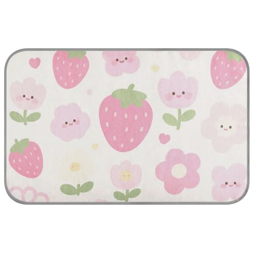 Süßes Cartoon-Erdbeer-Blumen-Sommer-Katzenbett für Indoor-Katzen, selbstkühlend, 96,5 x 58,4 cm, Bett für draußen, für Kaninchen, draußen, faltbar, Cama Refrescante Para Perros M Süßes Cartoon-Erdbeer-Blumen-Sommer-Katzenbett für Indoor-Katzen, selbstkühlend, 96,5 x 58,4 cm, Bett für draußen, für Kaninchen, draußen, faltbar, Cama Refrescante Para Perros M von voucong