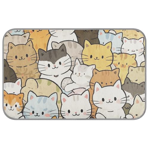 Süßes Cartoon-Katzen-Sommer-Katzenbett für draußen, selbstkühlend, 96,5 x 58,4 cm, Haustier-Kühlbett für Kätzchen, Innenbereich, Cutapete Enfriador Para Perros M Süßes Cartoon-Katzen-Sommer-Katzenbett für draußen, selbstkühlend, 96,5 x 58,4 cm, Haustier-Kühlbett für Kätzchen, Innenbereich, Cutapete Enfriador Para Perros M von voucong