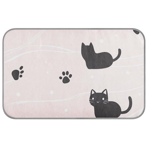 Süßes schwarzes Katzenbett mit Katzenpfotenabdruck, für den Außenbereich, selbstkühlend, 96,5 x 58,4 cm, Gel-Kühlkissen für Schweine-Reisen, portablapete enfriador para perros M Süßes schwarzes Katzenbett mit Katzenpfotenabdruck, für den Außenbereich, selbstkühlend, 96,5 x 58,4 cm, Gel-Kühlkissen für Schweine-Reisen, portablapete enfriador para perros M von voucong