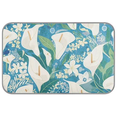 Vintage Calla-Lilien-Blumen, weiß, blau, grün, Sommerdecken für Outdoor-Katzen, selbstkühlend, 96,5 x 58,4 cm, Tierkühlung für Kaninchen, Outdoor, waschbar, Mantas Frías Para Perros M Vintage Calla-Lilien-Blumen, weiß, blau, grün, Sommerdecken für Outdoor-Katzen, selbstkühlend, 96,5 x 58,4 cm, Tierkühlung für Kaninchen, Outdoor, waschbar, Mantas Frías Para Perros M von voucong