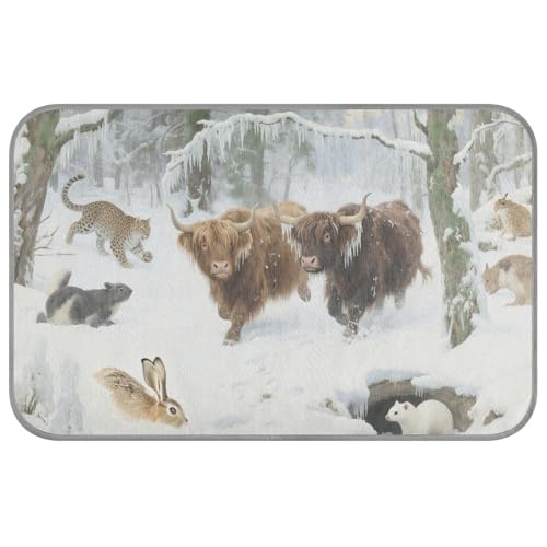 Winter-Safari-Hochlandrinder-Sommerdecke für Katzen, selbstkühlend, 96,5 x 58,4 cm, Kühlkissen für Chihuahua, gemütlich, schlafsicher, Manta, Refrescante Para Perro, M von voucong