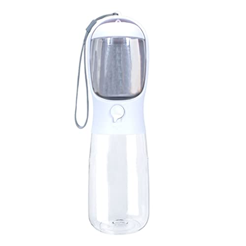 vreplrse 2 in 1 ml Hundewasserflasche Welpen Trinken mit Seil Outdoor Feeder auslaufsicher Hunde Katzenfutterspender Haustierbedarf, Weiss von vreplrse