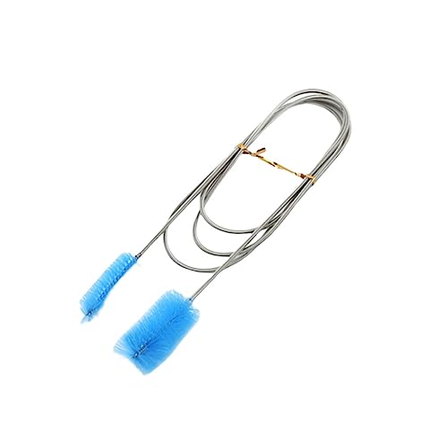 vreplrse Federbürste Clean Tool Groove Wiper Langer Griff Praktischer Griff Komfort Rostfreier langlebiger Staubentferner, Blau von vreplrse