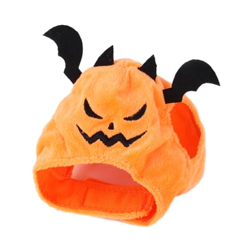 vreplrse Halloween Teufelskostüm für Katzen, sicheres und bequemes Katzen Halloween Teufelskostüm, Polyester Haustier Kopfschmuck für Halloween, orange von vreplrse