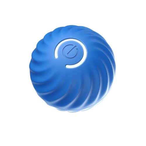 vreplrse Langlebiger und verschleißfester Rollball für Haustiere, nachhaltig für endloses Spielen, intelligenter, selbstbeweglicher TPR Ball mit 2 Modi, Blau von vreplrse