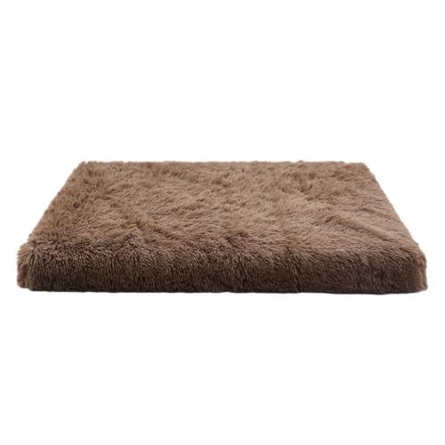 vreplrse Leicht zu reinigendes Haustierkissen, geeignet für alle Rassen, langlebig, preiswertes Polyester Hundebett, Haustiermatte, Khaki, XL100*60 * 10cm von vreplrse