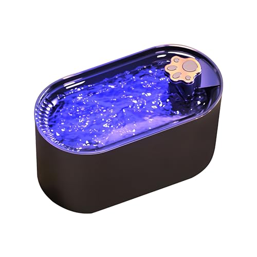 vreplrse USB Power Drive Haustier Wasser Brunnen Für Katze Trinken Trinkbrunnen Katzen Wasser Brunnen ABS Wasser Fontain Für Katze, Beleuchteter Sternenhimmel g von vreplrse