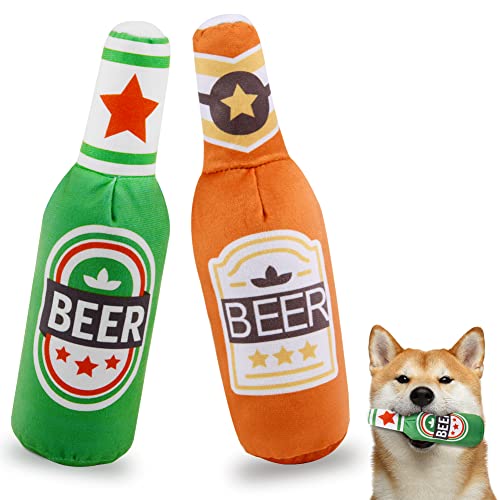 vsshe Quietschendes Hundespielzeug, 2 Stücke Weiches Bierflaschen Plüsch Hundespielzeug Quietschspielzeug Kauspielzeug Quietschendes Hundespielzeug Gegen Langeweile für Kleine Mittlere Große Hunde vsshe Quietschendes Hundespielzeug, 2 Stücke Weiches Bierflaschen Plüsch Hundespielzeug Quietschspielzeug Kauspielzeug Quietschendes Hundespielzeug Gegen Langeweile für Kleine Mittlere Große Hunde von vsshe