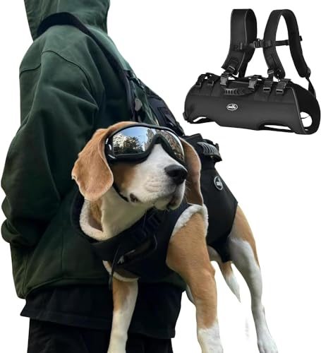 Hundegeschirr für Haustiere, Verstellbar (Black, 3XL) von wakytu