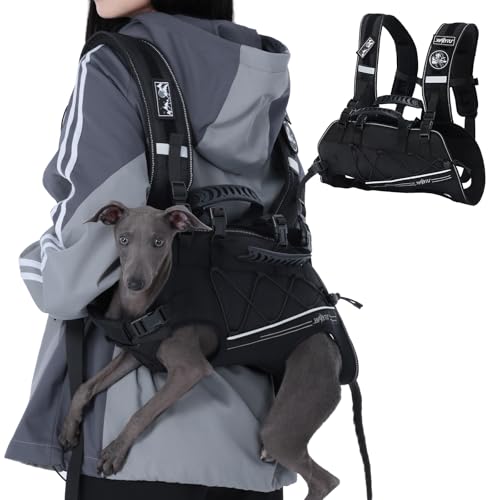 Wakytu Hundetragerucksack und Hundefördergurt für kleine Hunde Verstellbare gepolsterte atmungsaktive Tragegurte Ideal für Hunde mit Behinderung Gelenksverletzungen oder Arthritis Größe L (8,5–13,5)kg von wakytu
