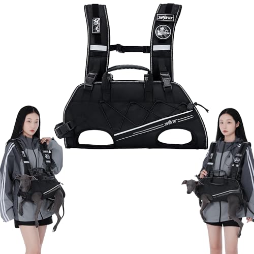 Wakytu Rucksack-Tragetasche und Hundefördergurt für kleine Hunde Verstellbare gepolsterte atmungsaktive Tragegurte Ideal für behinderte Hunde Größe M (4–8) kg von wakytu