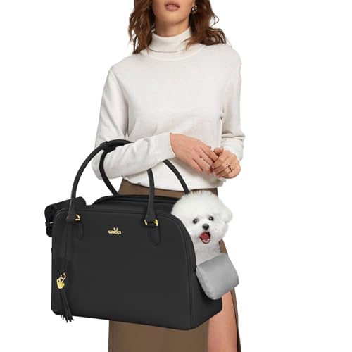 Wakytu Tragetasche für kleine Hunde, Reisetasche, Welpentasche, Tragetasche für kleine Hunde, Katzen, weiche Seiten, Haustier-Handtasche (42 x 24 x 31 cm) von wakytu