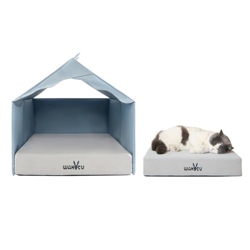 wakytu Haustierbett, Hundebett, Katzenbett, multifunktionales Haustierhaus (Blau) von wakytu