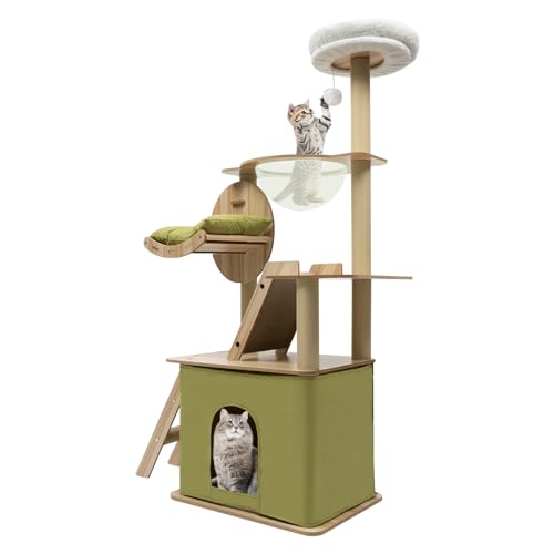 Kratzbaum, Katzenkratzbaum Katzenturm Katzenhaus für Wohnungskatzen, Katzenbaum Katzenhaus mit großem gepolstertem Bett, Aktivitätskratzbäum für Wohnungen, Tierhandlungen, 40 * 55 * 140cm Kratzbaum, Katzenkratzbaum Katzenturm Katzenhaus für Wohnungskatzen, Katzenbaum Katzenhaus mit großem gepolstertem Bett, Aktivitätskratzbäum für Wohnungen, Tierhandlungen, 40 * 55 * 140cm von wanwanper