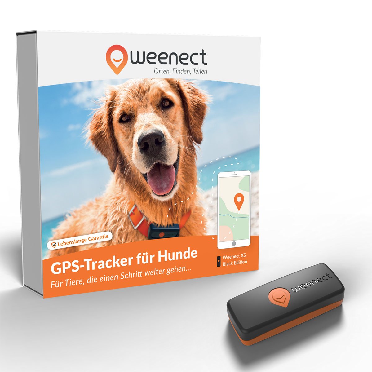 Weenect XS GPS Tracker für Hunde Schwarz von weenect