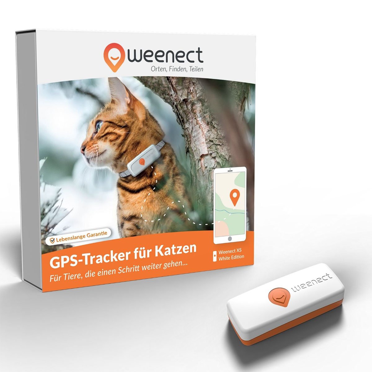 Weenect XS GPS Tracker für Katzen Weiß von weenect