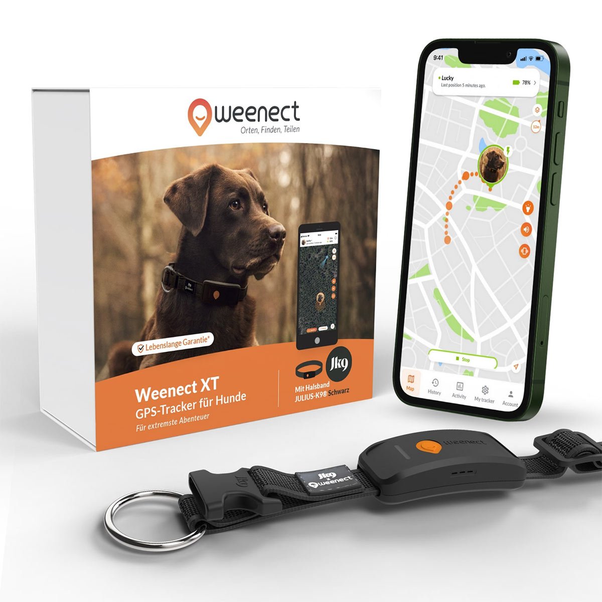 Weenect XT GPS Tracker für Hunde ab 6 kg schwarz Weenect XT GPS Tracker für Hunde ab 6 kg schwarz von weenect