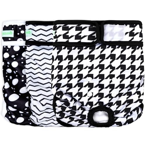 wegreeco Waschbare, wiederverwendbare Premium-Hundewindeln, 3 Stück, kleine Hundewindeln für Welpen, Hündinnen, Hündinnen in Hitze von wegreeco