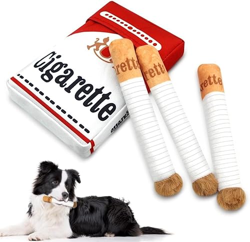 weiclianhp Hunde Zigaretten Spielzeug, Quietschend Hundespielzeug Zigarette, Plüsch Dog Toys, Interaktives Zigaretten Hundespielzeug für kleine, mittelgroße und große Hunde weiclianhp Hunde Zigaretten Spielzeug, Quietschend Hundespielzeug Zigarette, Plüsch Dog Toys, Interaktives Zigaretten Hundespielzeug für kleine, mittelgroße und große Hunde von weiclianhp