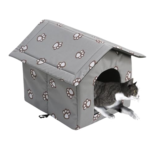 Katzenhaus Für Draußen Winterfest Wasserdicht Und Warm Faltbare Pet Tierheim Für Katzen Mit Abnehmbarem Kissen Für Streuner Haustiere Katzenhaus Für Draußen Winterfest Wasserdicht Und Warm Faltbare Pet Tierheim Für Katzen Mit Abnehmbarem Kissen Für Streuner Haustiere von weiting