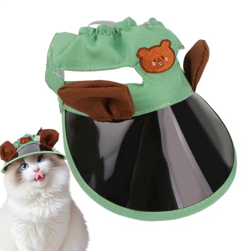 weiting Haustiersonnenhut, Hunde Sonnenschutzhut,Kitten Sport Caps - Verstellbarer Hund Pet Beach Sun Protection Caps Sunbonnet Outfit für kleinen Welpen von weiting
