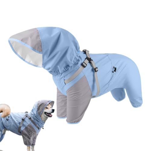 weiting Hunde Regenjacken - Welpen Regenponcho Mit Kapuze Und Anpassbarer Passform,Reflektierende Verstellbare Regenbekleidung Mit Kapuze Für Hunde In Größen M Bis XL Sowie Welpen Für von weiting